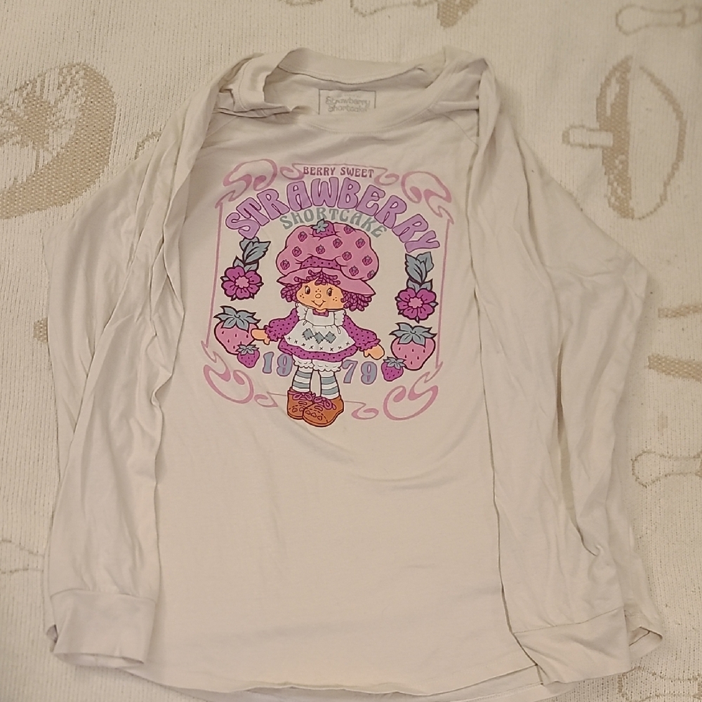 Strawberry Shortcake Women's Long Sleeve Tee - White and Pink